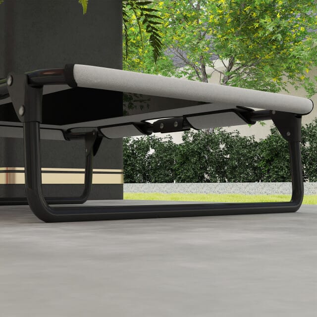 4goodz Opvouwbaar verhoogd Hondenligbed - 75 x 51 x 18 cm - Grijs