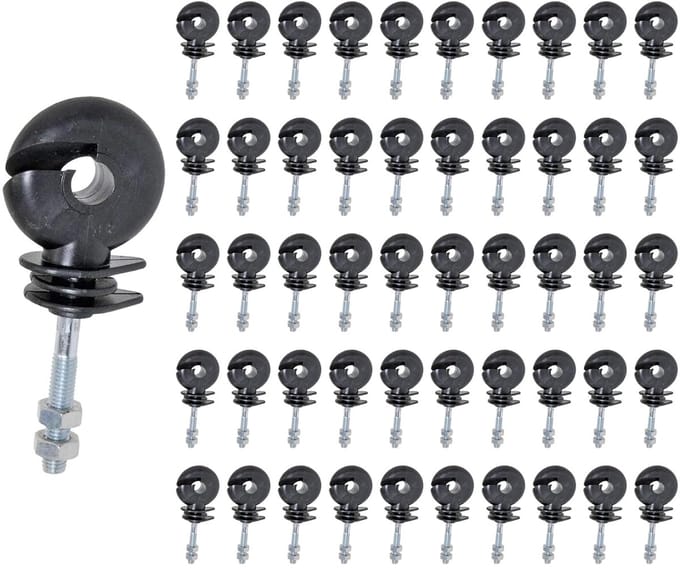 Omheining Isolatoren - Ring Isolatoren Schroef - Elektrisch Heining - 50 Stuks Set - M5 Schroef