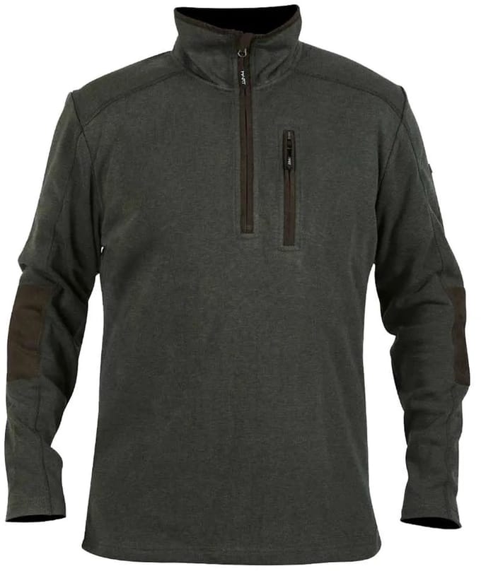 Hart Hunting Bannalp Zn Fleece Met Halve Rits Bruin L Man