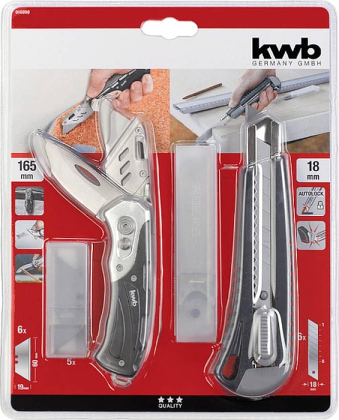 KWB Set werkmessen - 4 delig - 016990