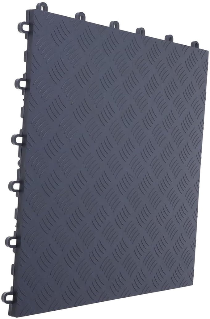 Garagedeelte Tegels - Vloerpanelen - Doe-het-zelf Projecten - Vergrendelbaar Ontwerp - 40.8 x 40.8 cm - Grijs