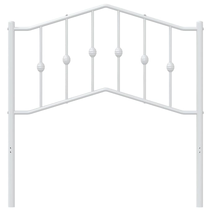 vidaXL - Vervangend - hoofdbord - 90 - cm - metaal - wit