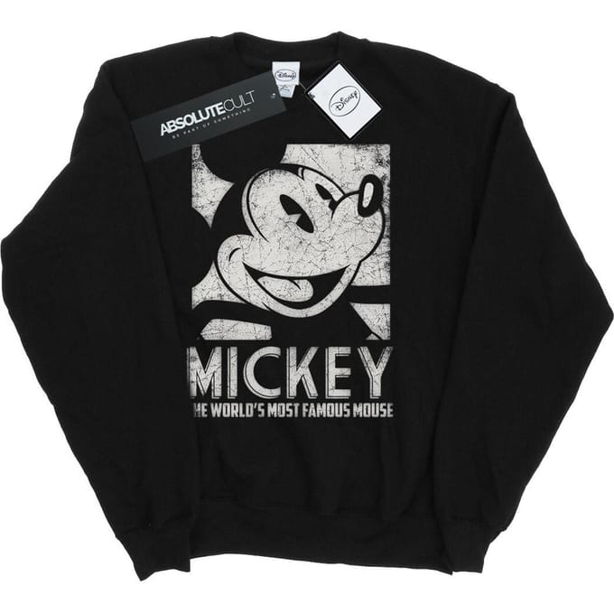 Disney Dames/Dames Mickey Mouse Meest Beroemde Sweatshirt (Zwart)
