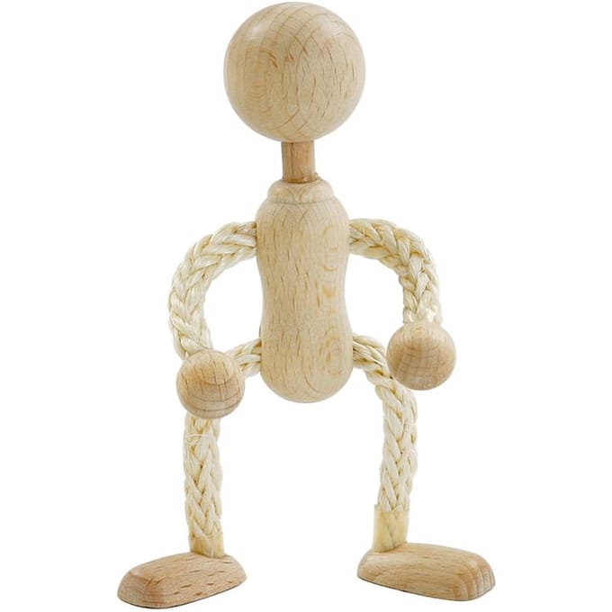 Ruwe poppen met kop, ca. 10 cm