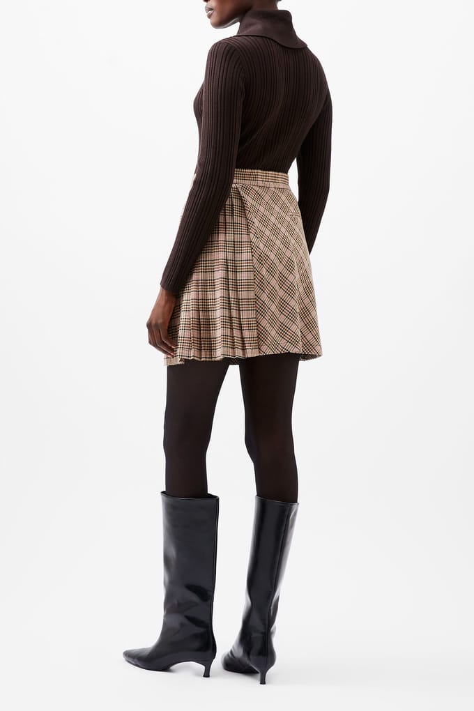French Connection Gina Checks Skirt Pink Check Taglia: 6 | Minigonne Outlet | Donna | Rosa