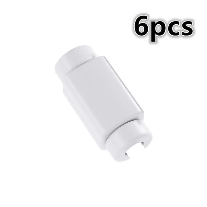 6 stuks Datakabelbeschermers, Veiligheidsklemmen voor Opladers, Anti-Buig- en Bijtbestendige Oplaadkabelbeschermers. 6pcs white