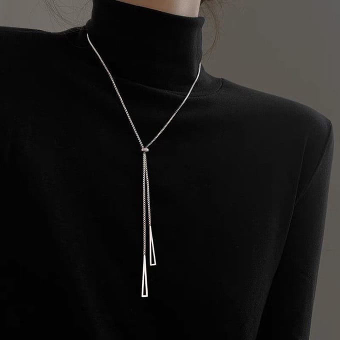 Eenvoudige mode persoonlijkheid licht luxe trui ketting ketting dames sieraden cadeau accessoires
