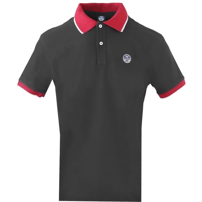North Sails Contrast Collar Black Polo