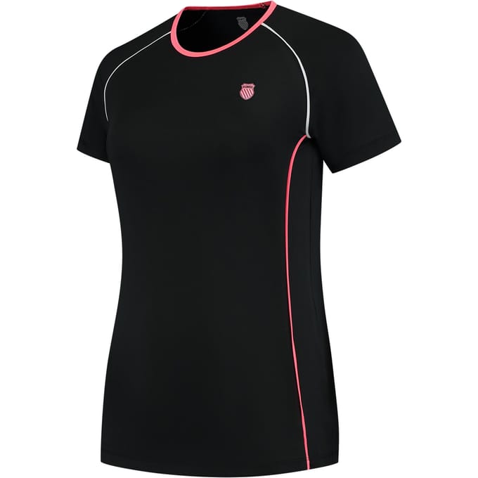 K-Swiss Hypercourt Crew T-shirt Dames-Zwart