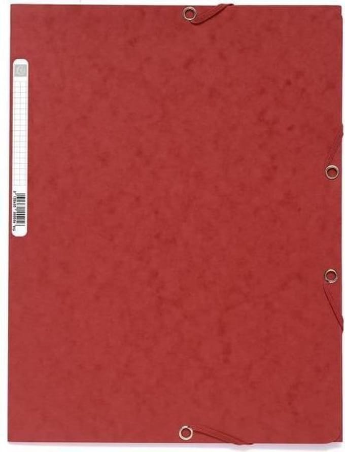 Exacompta Elastomap 3 kleppen in glanskarton 400g/m2 - A4 - Rood - 55505E