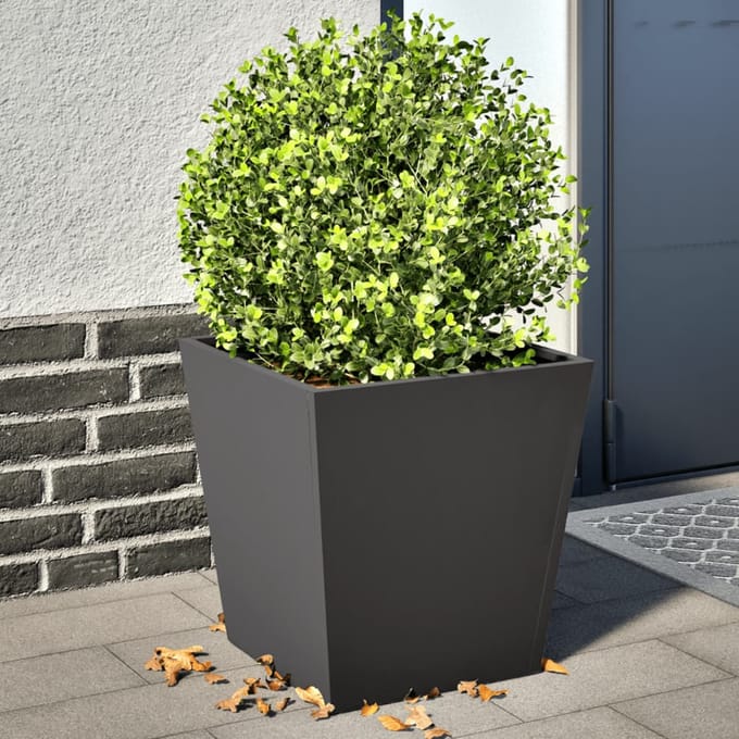 vidaXL - Plantenbakken - 2 - st - 40x40x40 - cm - staal - zwart