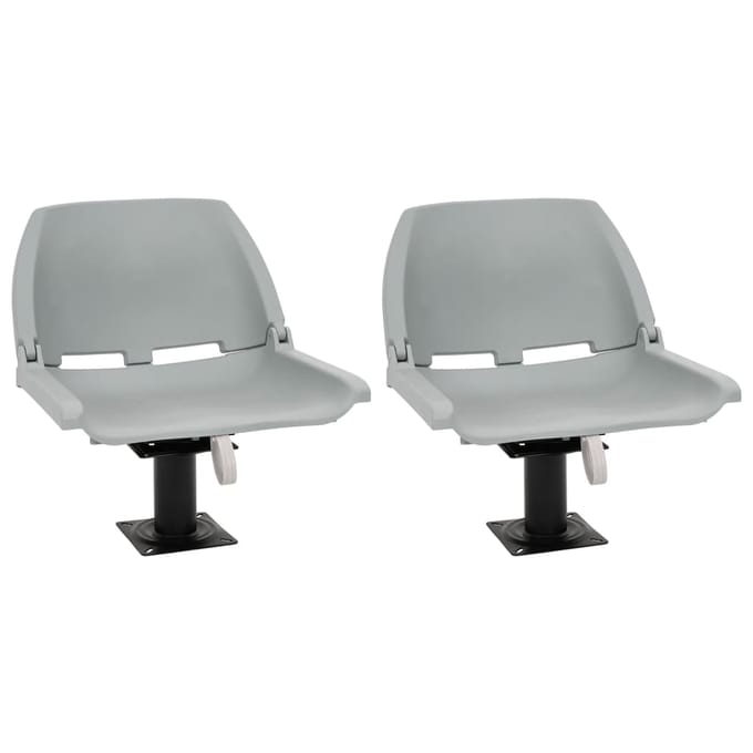 vidaXL - Bootstoelen - 2 - st - met - poot - 360° - draaibaar