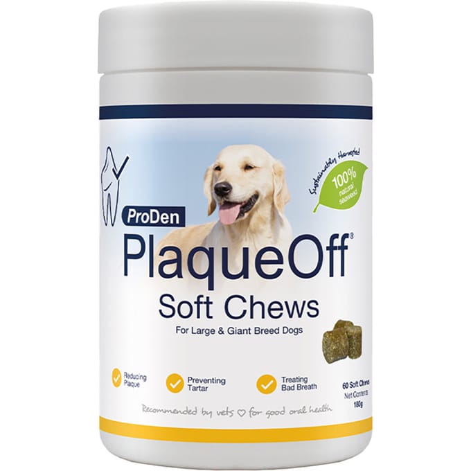 60 stuks ProDen PlaqueOff Soft Chews Medium & Large aanvullende voeding voor honden