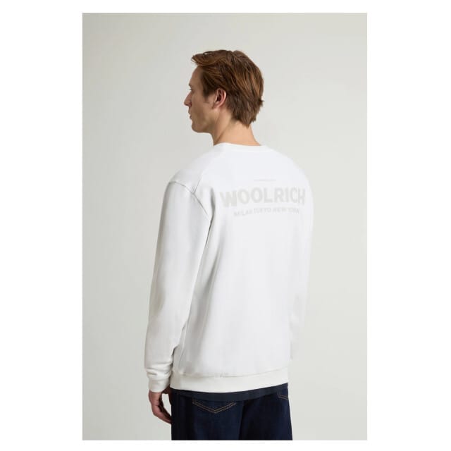 Woolrich Macro Logo Sweaters Off White Cfwosw2032mrut5377