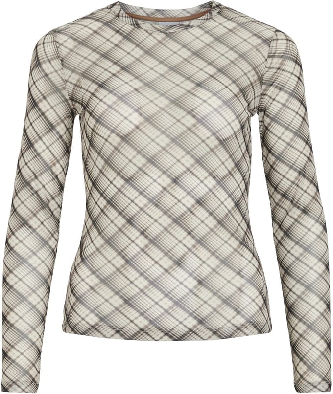 VILA - VIVOLETTIS CHI O-NECK L/S TOP - Dames - Blouses