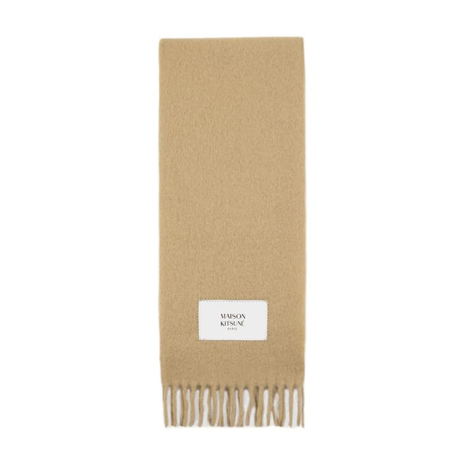Accessoires Maison Kitsune Baby Alpaca Sjaal in Beige