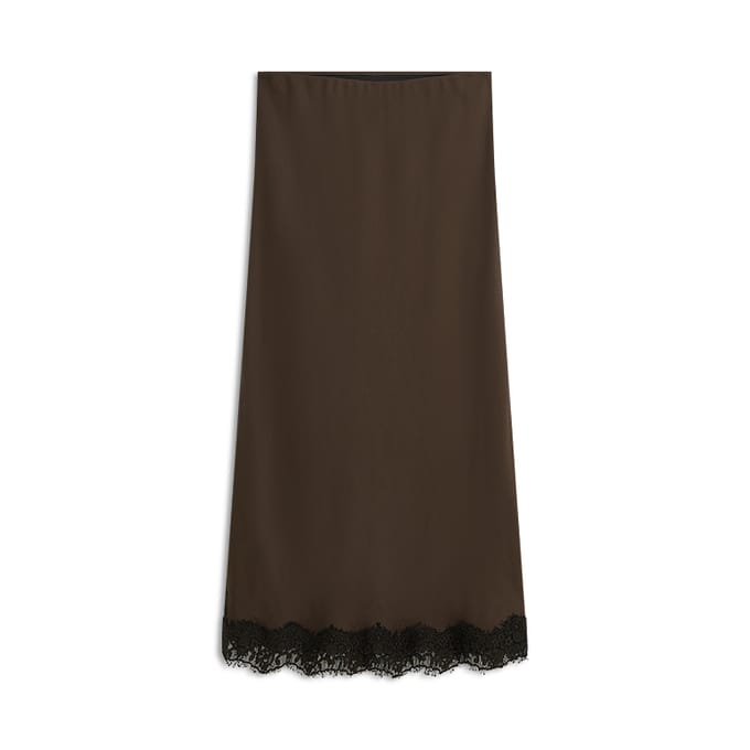 Summum Skirt Light Twill Rokken Donkerbruin 6s1361-12494