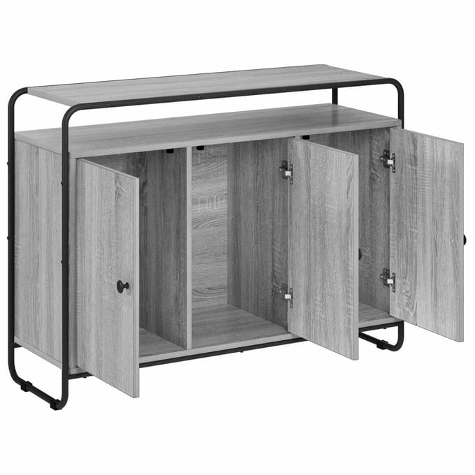 vidaXL - Dressoir - Grijs - Sonoma - 102 - x - 35 - x - 75 - cm - Bewerkt - hout