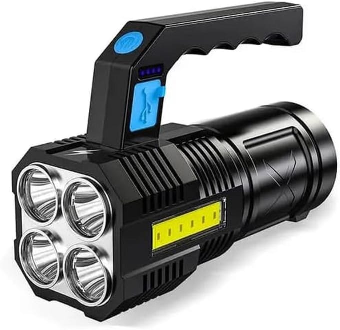 Oplaadbare zaklamp, LED USB waterdicht, super helder, krachtige grote straal