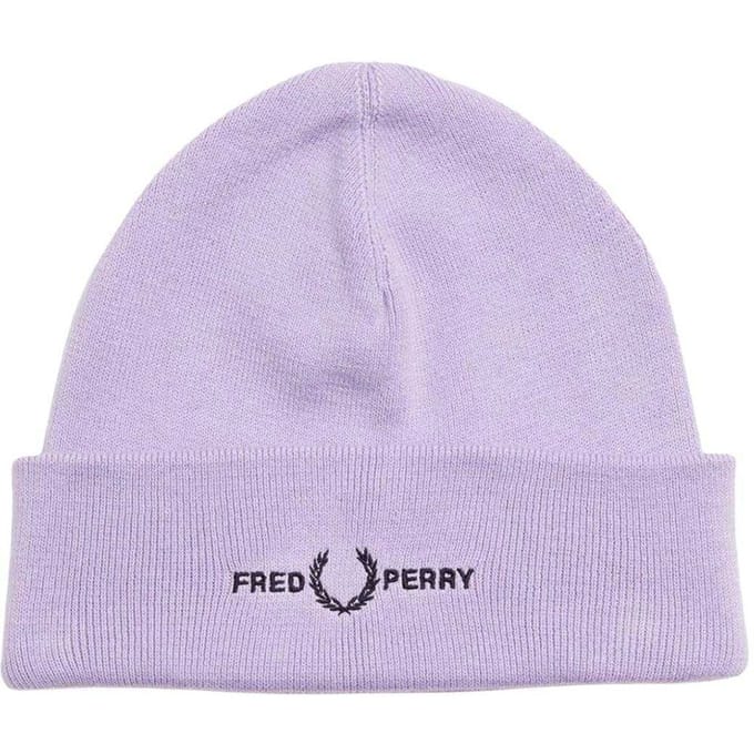 Fred Perry Beanie met grafisch logo voor volwassenen (Lila)