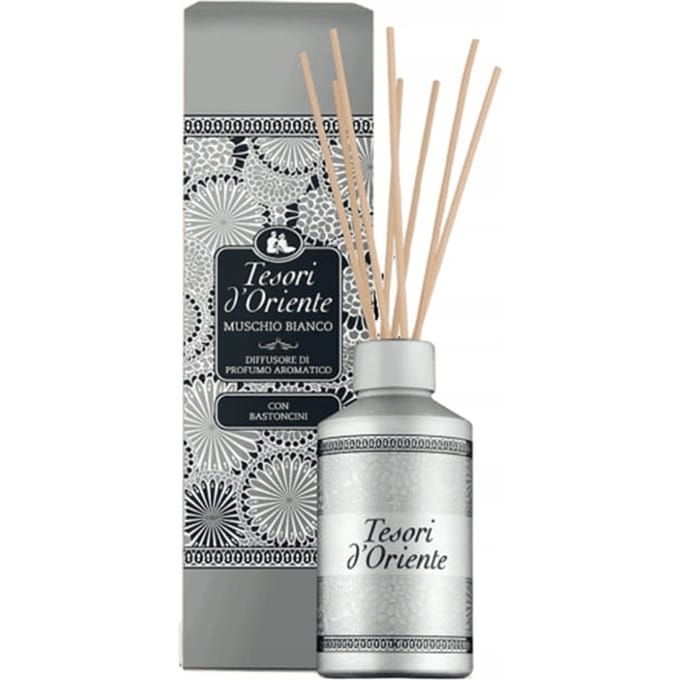 Tesori d'Oriente Muschio Bianco - Geurstokjes - Luxe Witte Musk Geur - 200ml