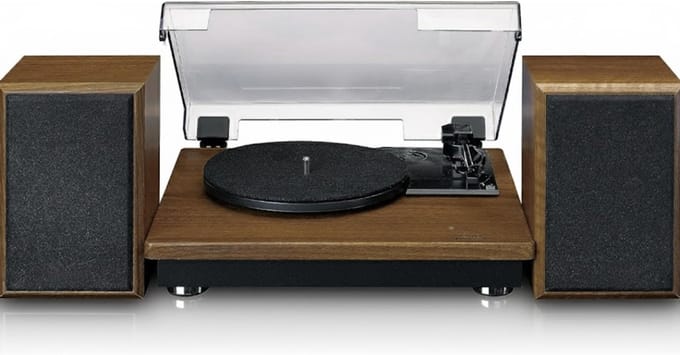 VLSelect® Platenspeler Met Speakers - Retro Platenspeler - Ingebouwd - Bluetooth