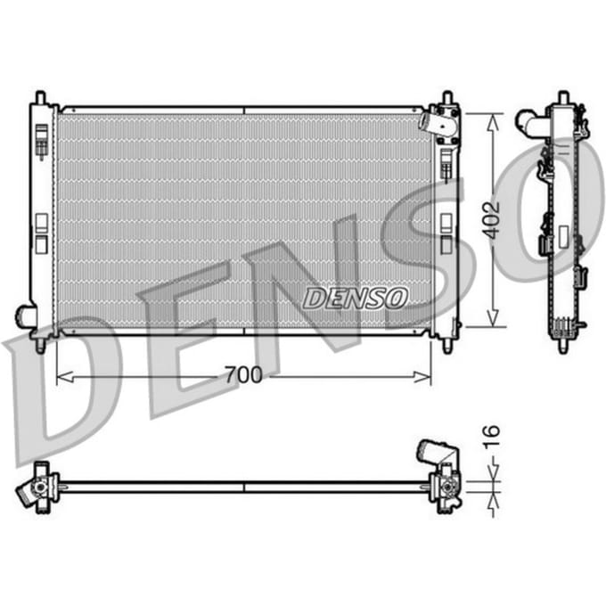 Radiator, motorkoeling DENSO DRM45023