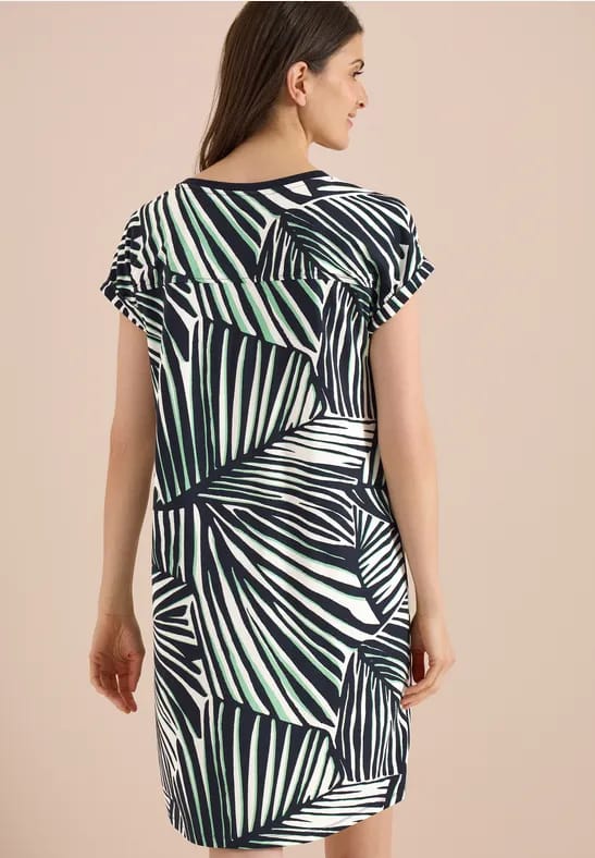 Knielange jersey jurk