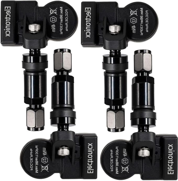 Bandenspanningssensoren - TPMS RDKS - Voertuig Veiligheid - Voorgeprogrammeerd - 4 Stuks - Zwart
