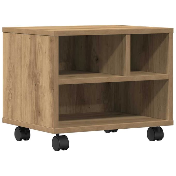 vidaXL - Printerstand - Artisan - Eiken - 41 - x - 32 - x - 34,5 - cm - Bewerkt - hout