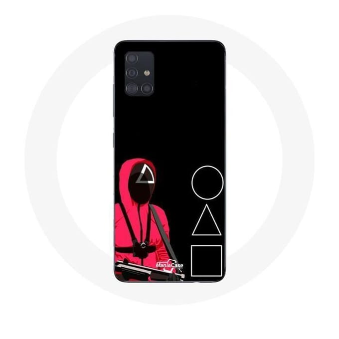 Coque pour samsung galaxy A71 Squid Game Masques Triangle carré et Cercle