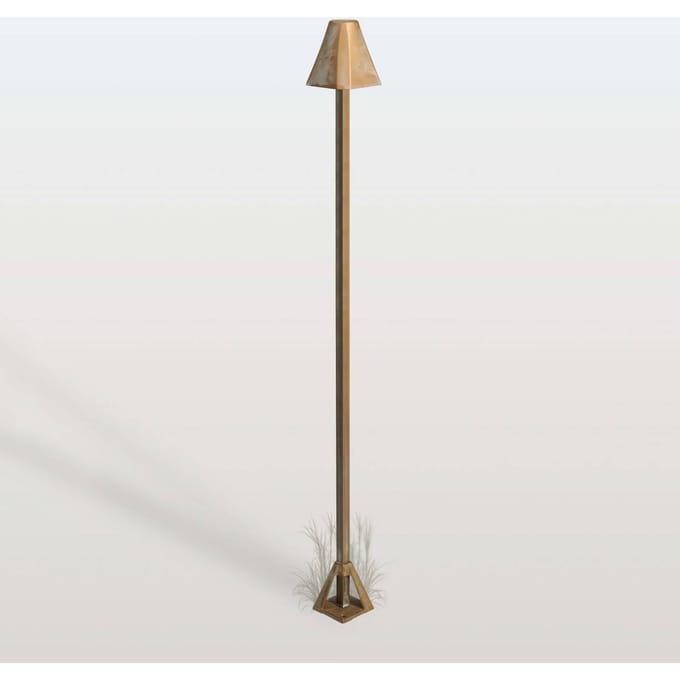 Moretti Luce LED tuinpadverlichting Silva Frame, hoogte 100 cm, antiek messing, IP65