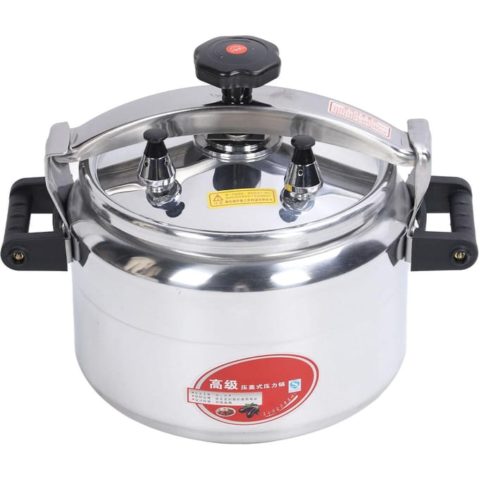 15L Grote Snelkookpan met Dubbele Veiligheidssluiting Aluminiumlegering Lekdicht Traditionele Druk L gray
