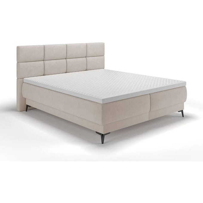 Boxspring Reyuno velvet met opbergruimte 140 x 200 cm | Selsey Design