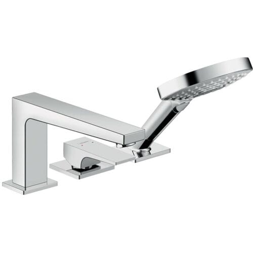 Hansgrohe Metropol 3-hole single lever bath rim mixer with lever handle 32550000