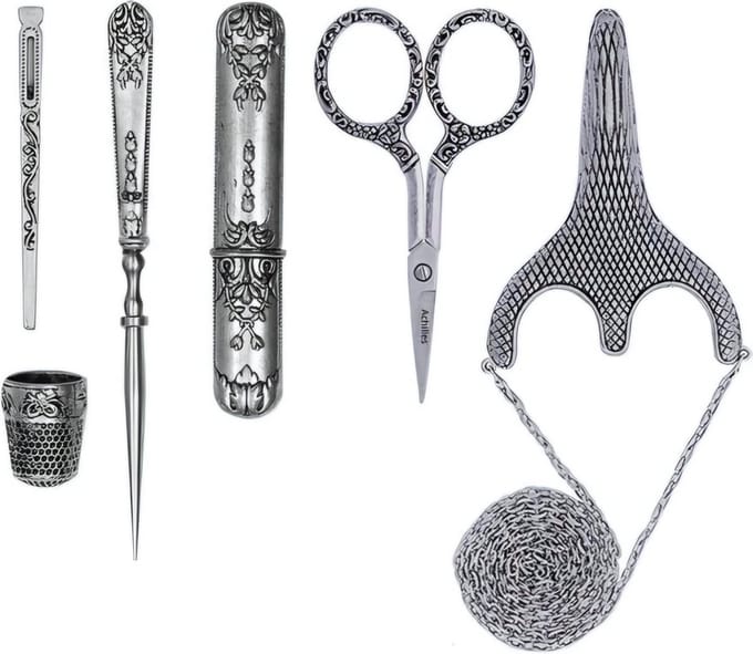 Achilles® Tamashini Borduurschaar Kit - Naaidoosset - Borduur - Hobbyschaar - Borduurschaar