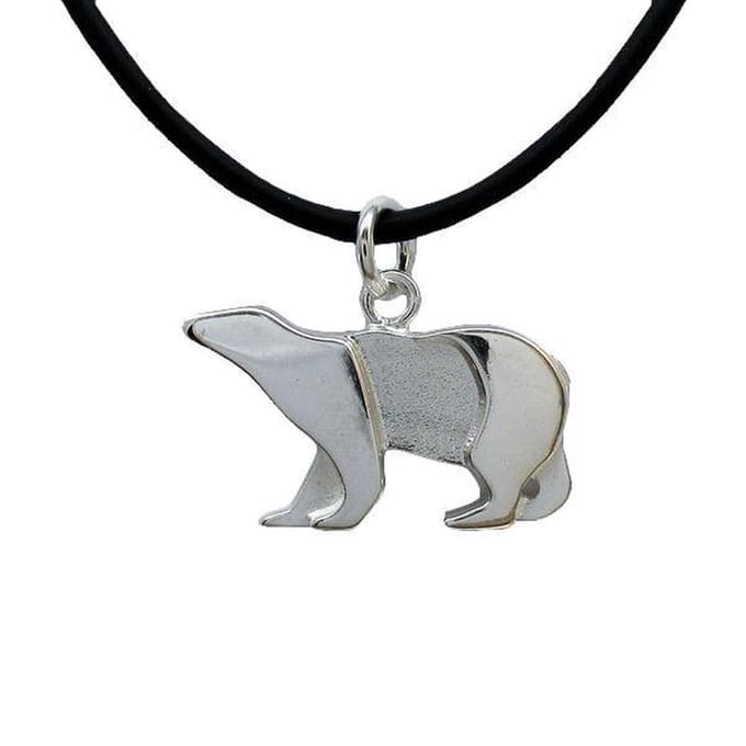AuBor ®. Hanger. Zilver. De ijsbeer.