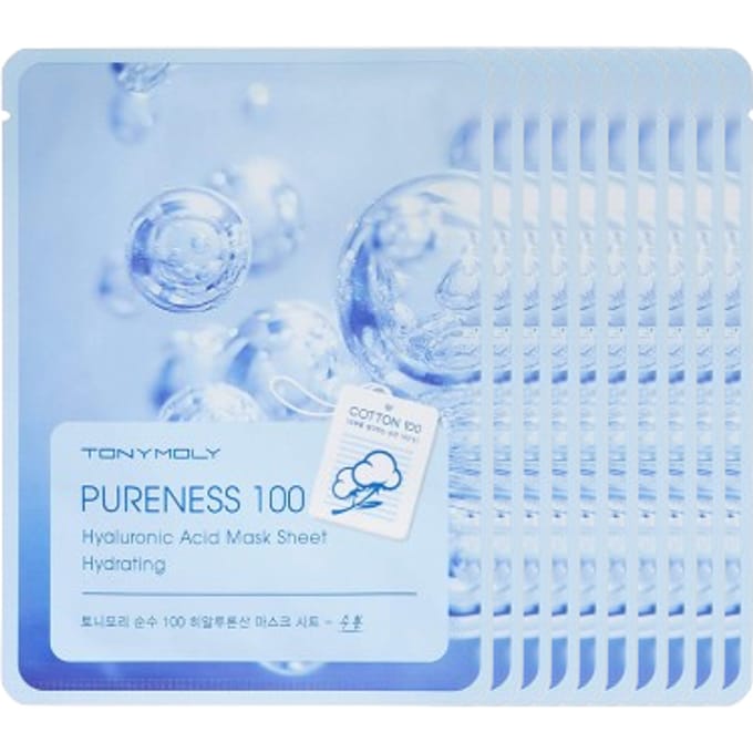 Tonymoly - Pureness 100 Mask Sheet - Hyaluronic Acid (10elk) Set