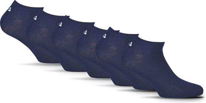 FILA - Basic Sneakersokken / Enkelsokken | 6-Pack | Sneaker Socks | Maat 35/38 - Navy
