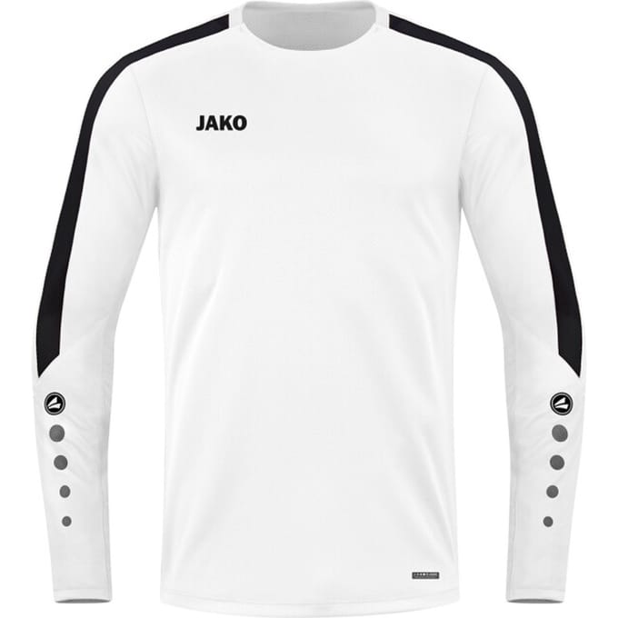 Jako Power Sweater Kinderen - Wit | Maat: 128