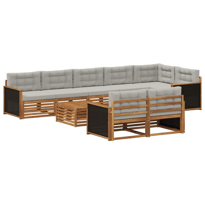 vidaXL - Buiten - bank - set - 9 - st
