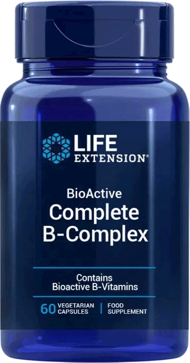 Life Extension - BioActive Vitamine B-Complex - 60 Capsules - Volledig Spectrum 8 B-Vitamines - Voedingssupplementen