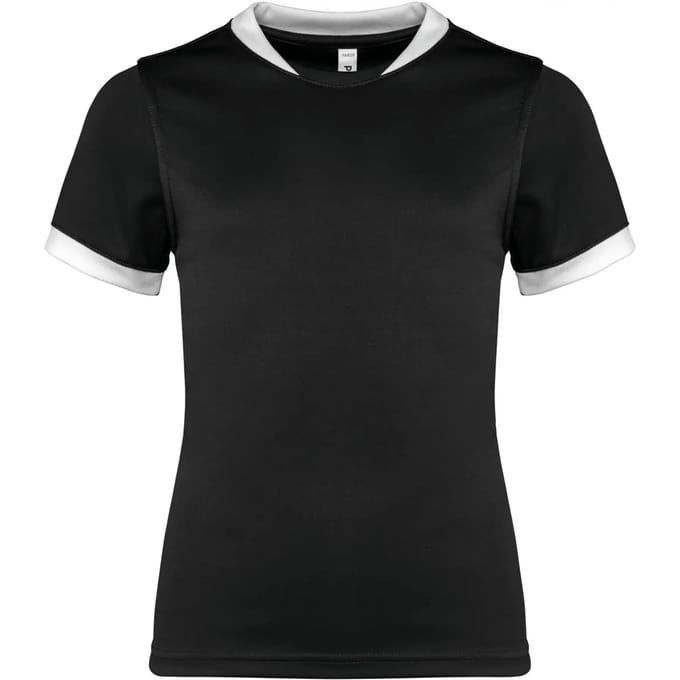 PROACT® Kinder rugbyshirt met korte mouwen PA4028 - Black - 10/12 years (10/12 ans)