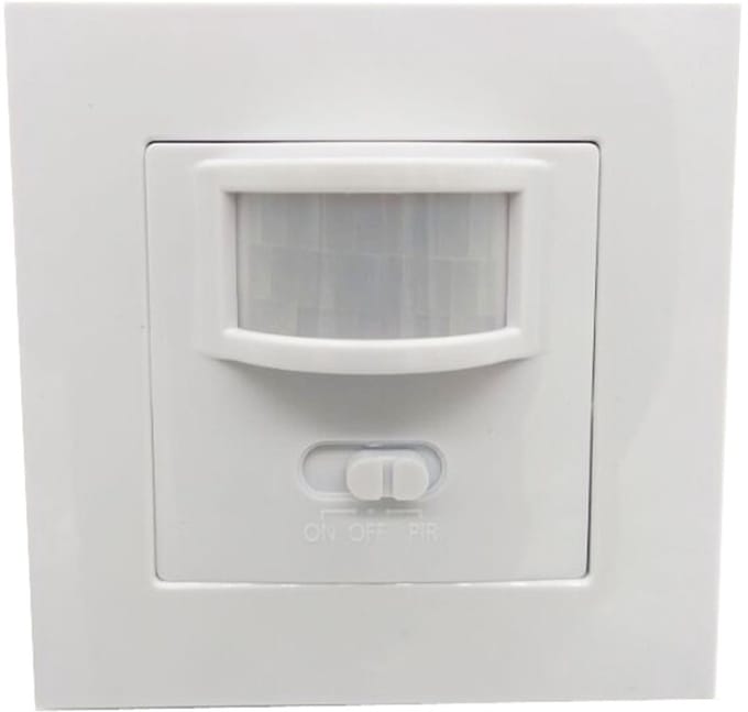Bewegingssensor lichtschakelaar, vlamvertragend, groothoeksensor, geen nuldraad nodig, PIR-sensor wandlichtschakelaar