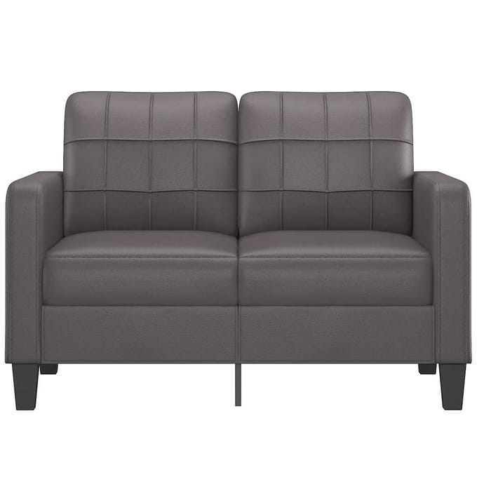 vidaXL - Tweezitsbank - 120 - cm - kunstleer - grijs