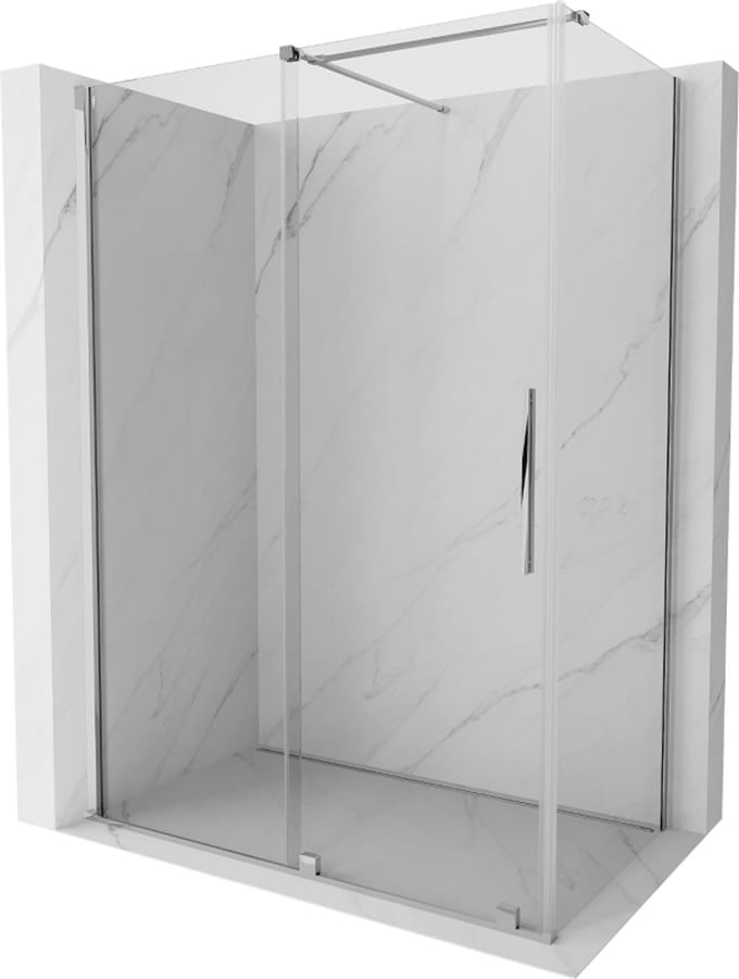 Mexen Velar verschuifbare douchecabine 150 x 70 , transparant, chroom - 871-150-070-01-01