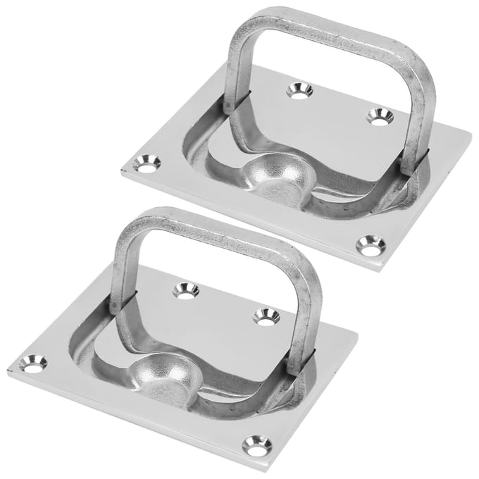 2 STKS Roestvrij Staal Boot Luik Trekker Deksel Handvat Marine Hardware Kast Ring white