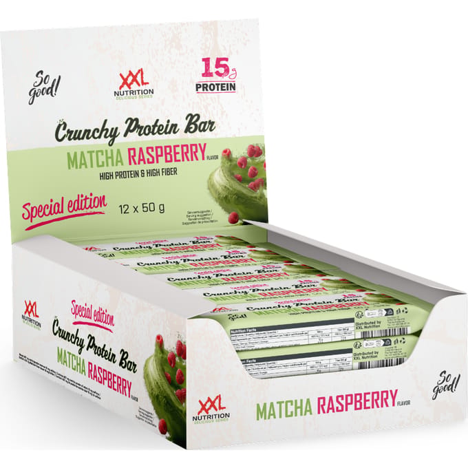 XXL Nutrition Crunchy Protein Bar Framboos 12 Pack