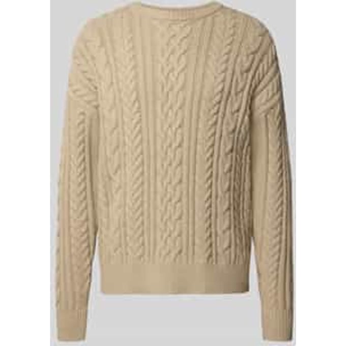 Gebreide pullover met kabelpatroon