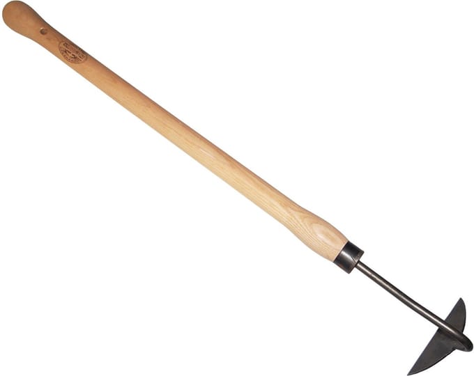 De Wit Gesmede handhak halve maan 10 cm met essen knopsteel 48 cm
